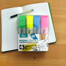 Fosforlu Highlighter Kalem 4 Lü Set Neon Renkler 124-Pembe