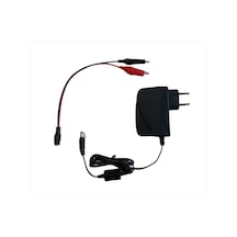 12 Volt Akü Şarj Cihazı Adaptörü - Otomatik Kesicili Yedek Maşalı