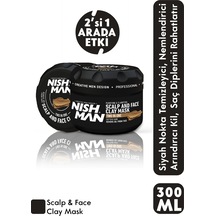 Nishman 2'si 1 Arada  Saç Derisi ve Cilt için Kil Maskesi 300 ML