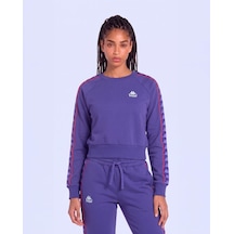 Kappa 222 Banda Marbella Tur Kadın Mor Viyole Regular Sweatshirt