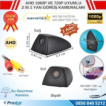 Yan Araç Kamerası Ahd 1080p Ve 720p Full Hd Mini Siyah Özel Tasarım