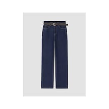 LC Waikiki Alıta Cıty Farkıyla Lcw Modest İndigo Denim Düz Straight & Düz Yüksek Bel Düz Paça Kadın Jean Pantol İndigo - 927887750 İndigo