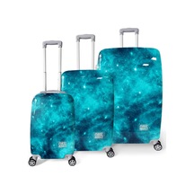 Coral High Renkli Desenli Pc 3'lü Valiz Seti 16830 Yeşil