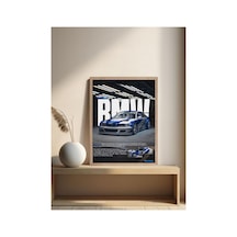 Bmw Doğal Ahşap Çerçeveli Tek Parça Dekoratif Tablo Çok Renkli - 818976562 Çok Renkli
