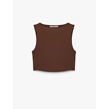Koton Skinny Bisiklet Yaka Kolsuz Crop Top Koyu Kahverengi 5slk90040mk Koyu Kahve Koton Skinny Bisiklet Yaka Kolsuz Crop Top Koyu Kahverengi 5slk90040mk Koyu Kahve