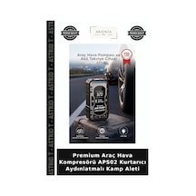 Premium Araç Hava Kompresörü Aps02 Kurtarıcı Aydınlatmalı Kamp Aleti