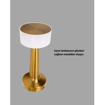 Touch Gece Lambası Dokunmatik Kontrol, Kablosuz Kullanım, Metal Gövde Standart