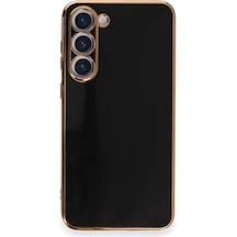 Gld-spt- Newface Samsung Uyumlu Galaxy S23 Plus Kılıf Volet Silikon - Siyah