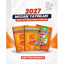 Mozaik Moz5 Sos-moz 5 Fen-moz 5 Par Soru Bankası Seti 3 Kitap