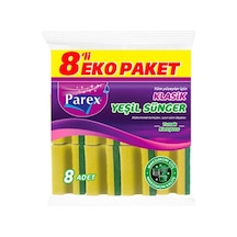 Parex Klasik Yeşil Sünger Oluklu 8'li 5'li Avantaj Paketi Mıchu 11272803