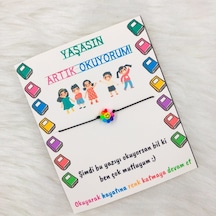 5 Adet Yaşasın Artık Okuyorum Bilekliği Çok Renkli