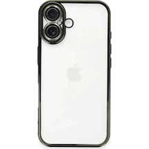 Newface Apple İphone 16 Plus Kılıf Razer Lensli Silikon - Yeşil