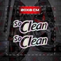 So Clean Jdm Sticker Araba Laptop Motosiklet Sticker Yapışkanlı Folyo Hologram