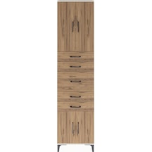 Arges Dolap 2 Raflı 5 Çekmeceli 4 Kapaklı 60x30x243 Aytaşı-çam Aytaşı