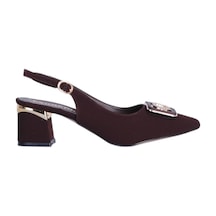 Esracan 2805 5cm Slingback Kadın Topuklu Ayakkabı Taba