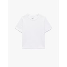 Koton Pamuklu Slim Fit Kısa Kollu Bisiklet Yaka Spor Tişört Beyaz 6sak10022nk Beyaz