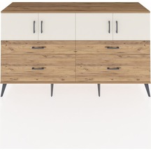 Hyperion Konsol 2 Raflı 4 Çekmeceli 4 Kapaklı 176x44x99 Çam-aytaş Çam-aytaşı/çam