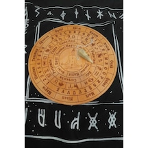 Pandül Sarkaç Tahtası Türkçe Ahşap Sarkaç Örtüsü Doğal Taş Pandül Ritüel Set