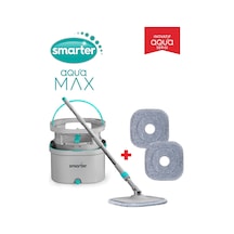 Smarter Aqua Max 2 Adet Yedekli Çift Kova Temiz&kirli Suyu Ayırma Özelliği Otomatik Temizlik Seti