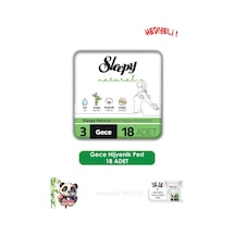 Sleepy Natural Ultra Hassas Hijyenik Ped Gece 18 Adet Ped Ve Rosıe