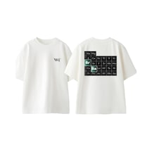 Thewert Breaking Bad Periodic Tasarım Sırt Baskılı Pamuk Beyaz Oversize T-shirt