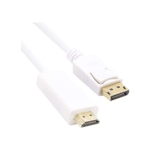Vcom Cg605L-1.8 Beyaz 1.8Mt  Display Port Erkek To Hdmi Erkek Kab