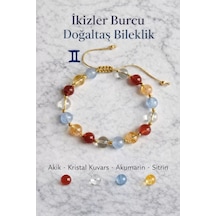 Doğaltaş İkizler Burcu Bileklik Çok Renkli