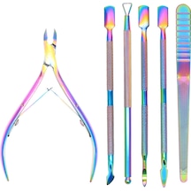 Wezone 6 Lık Çok Amaçlı Tırnak Bakım Seti, Paslanmaz Çelik, Gümüş Renk, 15x10x5cm Boyutlarında