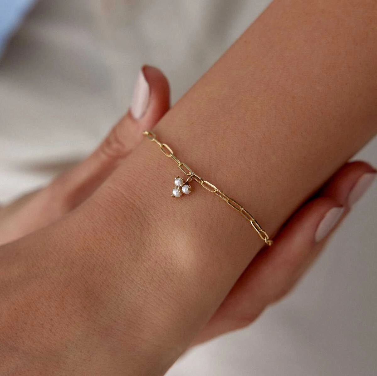 Tria İnci Charm Bileklik Çok Renkli