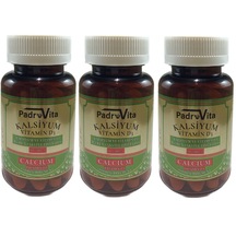 PadroVita KALSİYUM ( CALCİUM CİTRAT ) VE VİTAMİN D3 60 TABLET 3'LÜ PAKET