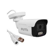 Plato Pl-37707 Ahd Bullet Güvenlik Kamera 2mp 3 Warm Led Sesli 3.6mm Renkli Gece Görüş Mikrofonlu