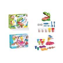 Dinozor Dişçi Oyun Hamur Set + Dondurma Oyun Hamur Seti