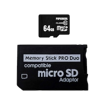 Memory Stick Pro Duo 64gb Psp Hafıza Kartı Ms Adaptör Psp Mikro Sd Kart Çevirici