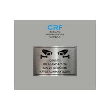 Metal 7/24 Ses Ve Görüntü Kaydı Alınmaktadır Uyarı Levhası 14x20 Cm Arkası Yapışkanlı