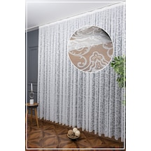 Caserta Home Dsn23 Sarmaşık Şal Desen Kdk Örme Tül Perde