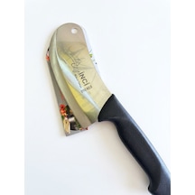 Ergonomik Siyah Sap Paslanmaz Çelik Geniş Ağızlı Salata Bıçağı No0