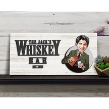 Bk Gift Kişiye Özel Karikatürlü Kabartma Tasarım Antik Beyaz Ahşap Bar Tabelası, Home Bar Tabela, Rustik Ev Dekorasyonu, Duvar Dekoru-1