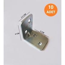 10 Adet 2.5x4 Mobilya Dolap Köşe Bağlantı L Demir Gönye Sabitleme Mobilya Bağlantı Elemanları Gri Diğer