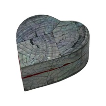 Sedef Kaplama Kalp Model Kadife Hediye Kutusu Orta-model 1