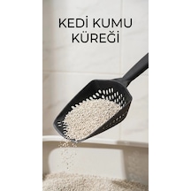 Kedi Kumu Eleme Küreği, Metal Gövde Ve İnce Diş Yapısıyla Hijyenik Temizlik Amaçlı Çok Renkli