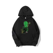 Brz Collection Oversize Alien Scream Hoodie-siyah Siyah