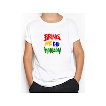 Zepplin Giyim Bring Me The Horizon Rainbow Beyaz Çocuk Tişört Beyaz