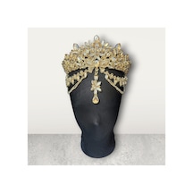 Valerıa Royale-alınlıklı Gelin,kına,nişan,söz,after,bride,party Taç Sarı - 916626562 Sarı