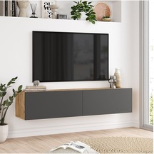 Aven Tv Ünitesi Tv Sehpası Kapaklı 140cm Çam-antrasit Ave10-aa Atlantik Çam - Antrasit