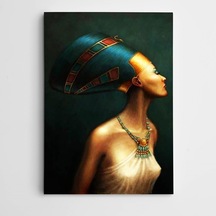 Mısırlı Prenses Modern Sanat Dekoratif Dev Boyut Kanvas Tablo 100 X 140 Cm