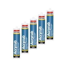 5 Adet Soudal Siyah Mastik Silikonize 500 Gr
