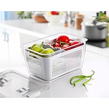 5 Litre Organizer Sebze Meyve Buzdolabı İçi Düzenleyici Beyaz Ma208-b 1 Adet