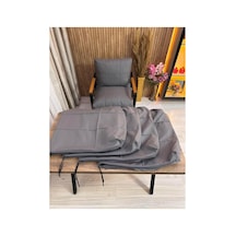Outdoor Kumaş,bahçe Minderi,balkon Minderi,koruyucu Kılıf , 2-1-1 Takıma Uygun 4 Adet Pofuduk Model ,minder Kılıfı Gri