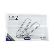 Mas Multipack Ataş No:2 Nikel Kaplı 100 Adet 4 Paket Çok Renkli