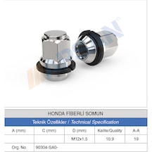 20 Adet Honda Fiberli Somun
